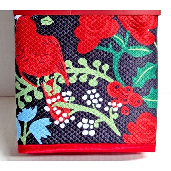 Christmas Cardinal Feliz Navidad Dish Drying Mats 2pc Reversible Red Kitchen NEW - Picture 7 of 8